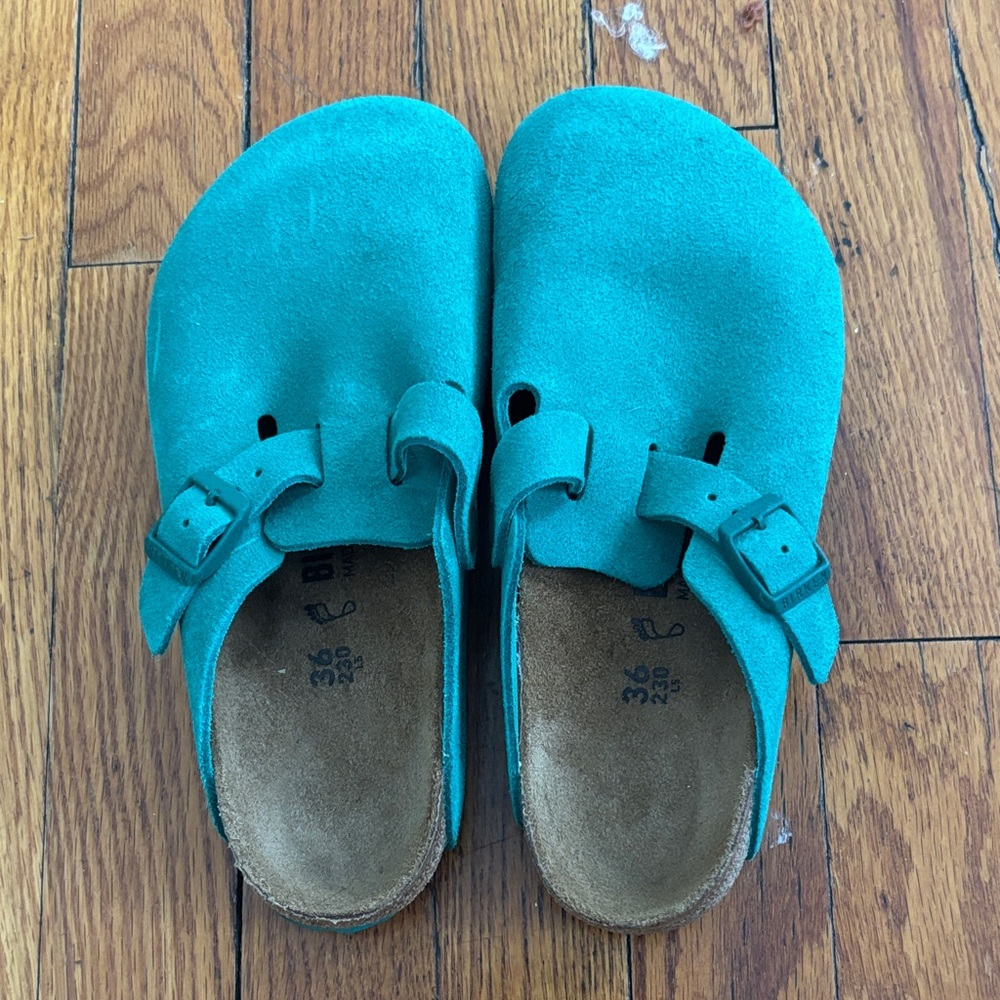 Birkenstock Green Women's Boston Clog, size 36 EU / women’s 5.5-6 US